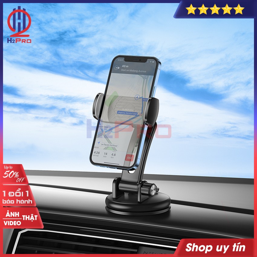 Giá Đỡ Điện Thoại Ô Tô 360 Độ Borofone Bh62 Hít Kính, Kẹp Điện Thoại Ô Tô Gắn Taplo Kính Đa Năng Cao Cấp-H2Pro Tech
