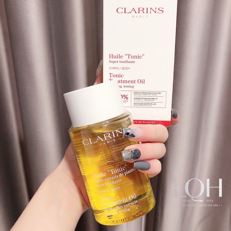 Dầu dưỡng Clarins hỗ trợ mờ rạn &amp; săn chắc cơ thể Tonic body treatment oil 100ml