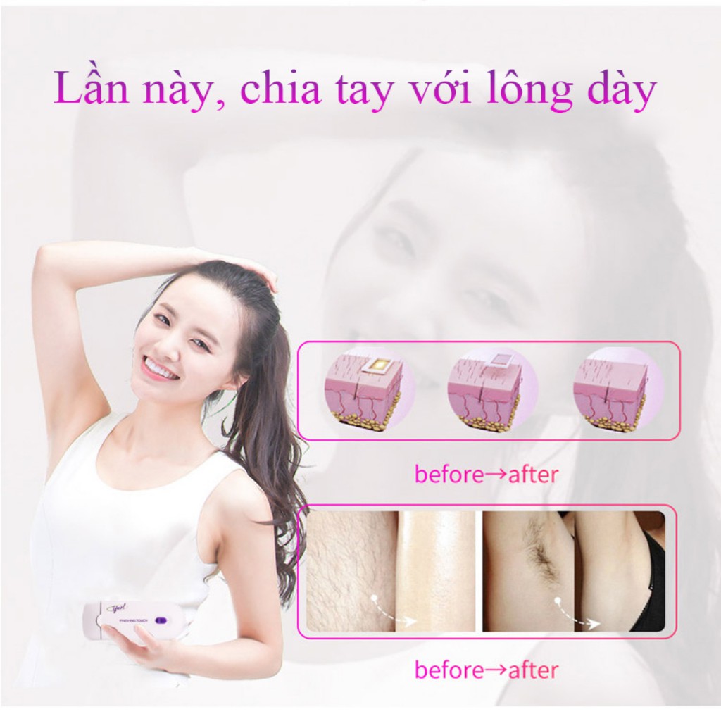 Máy cạo lông laser công nghệ Mỹ Máy cạo lông cảm ứng laser VIP cao cấp - King Garden