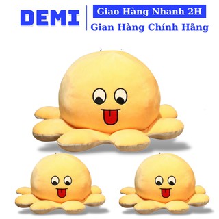 Gấu bông bạch tuộc cảm xúc 2 mặt cao cấp vải dày 60cm