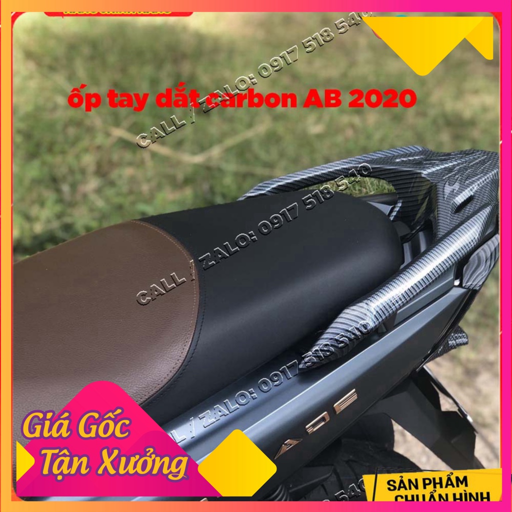 Ốp Tay Dắt AB 2020 - 2021 Sơn Carbon Loại 1 ( AIR BLADE 2020 - 2021 )  (Ảnh Sp thật)