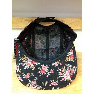 MŨ 5 PANEL HOA THÁI LAN DIAMOND ĐEN 05