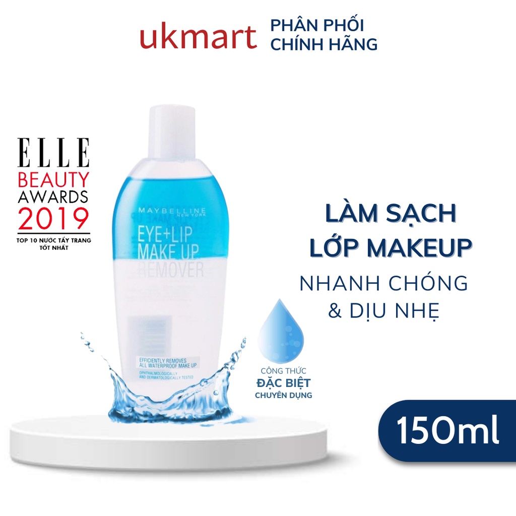 Tẩy Trang Mắt Môi Chuyên Dụng Maybelline New York Eye &amp; Lip Makeup Remover