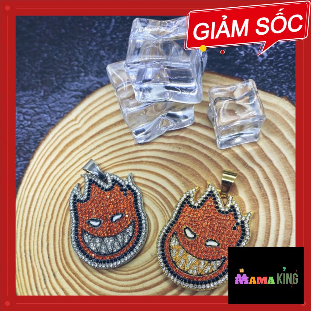 [FULLBOX - TẶNG KÈM QUÀ +DÂY ĐEO] MẶT DÂY CHUYỀN NAM HIPHOP FLAME ICED OUT (Tặng kèm dây đeo)