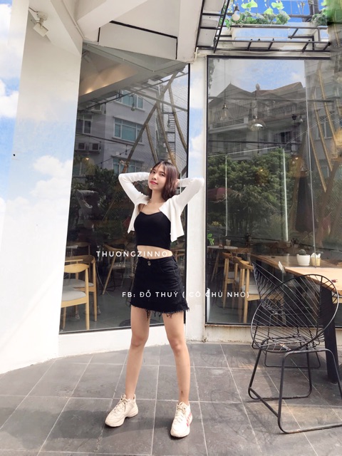 Chân váy xẻ thiết kế cạp cao tôn dáng Chân váy tua rua thời trang chân váy chữ A | BigBuy360 - bigbuy360.vn