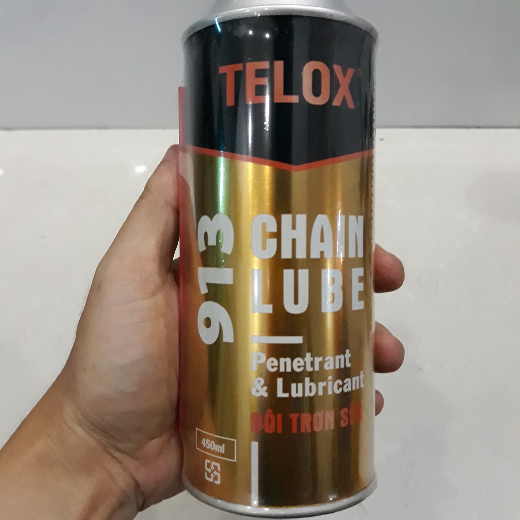 Chai xịt dưỡng sên, bôi trơn sên telox chain lube 913  - king show
