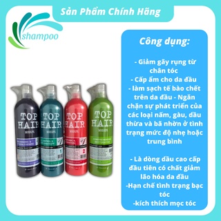Cặp dầu gội xả collagen Top Hair Mobafa 750ml phục hồi siêu mượt dành cho cả nam nữ