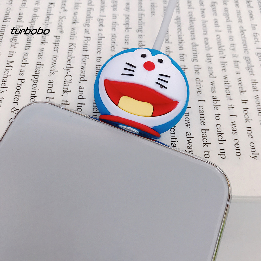 Đầu bảo vệ cáp sạc hình động vật dễ thương chất liệu silicon cho Iphone