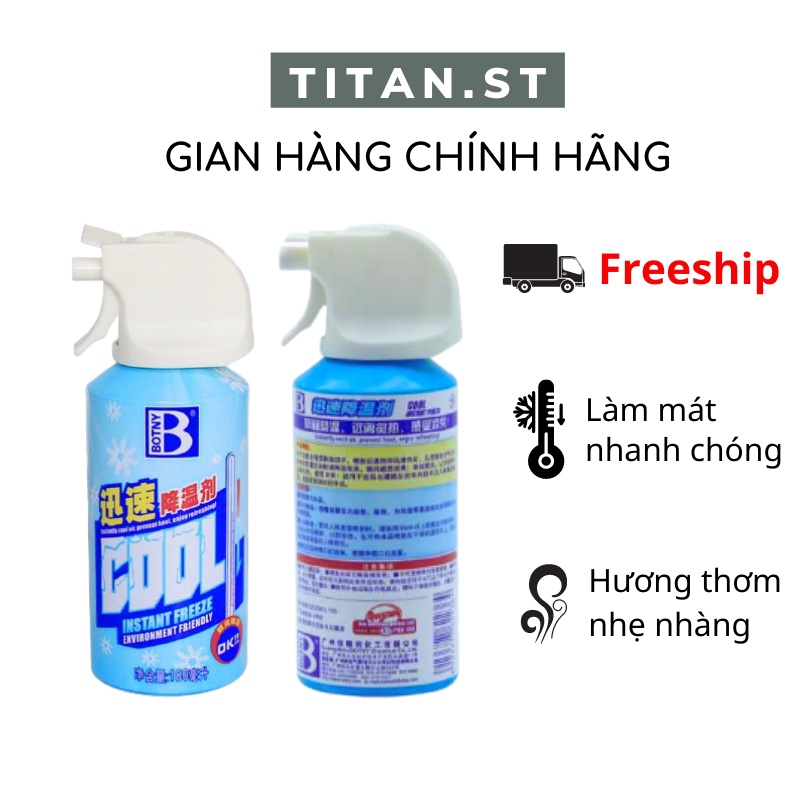 Bình Xịt Làm Lạnh Xịt Mát Lạnh Tức Thì Làm Mát Cơ Thể, Đồ Gia Đình Nội Thất Ô Tô titan.st