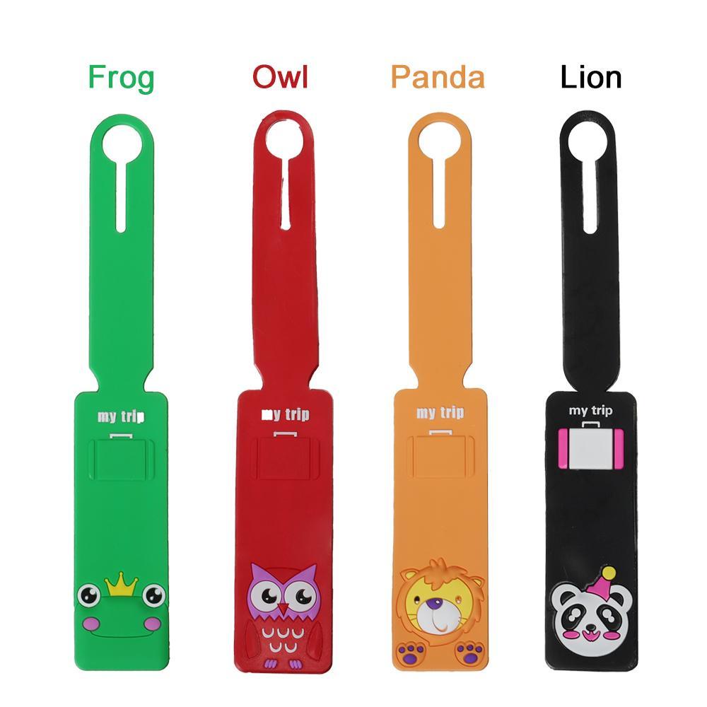 UUMIR Thẻ tag đánh dấu hành lý vali silicone thiết kế hoạt hình dễ thương dành cho du lịch công tác