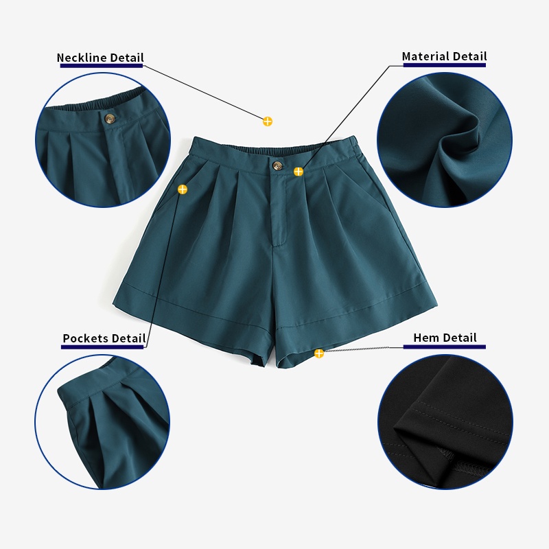 Quần short ZANZEA lưng thun ống rộng thời trang cho nữ