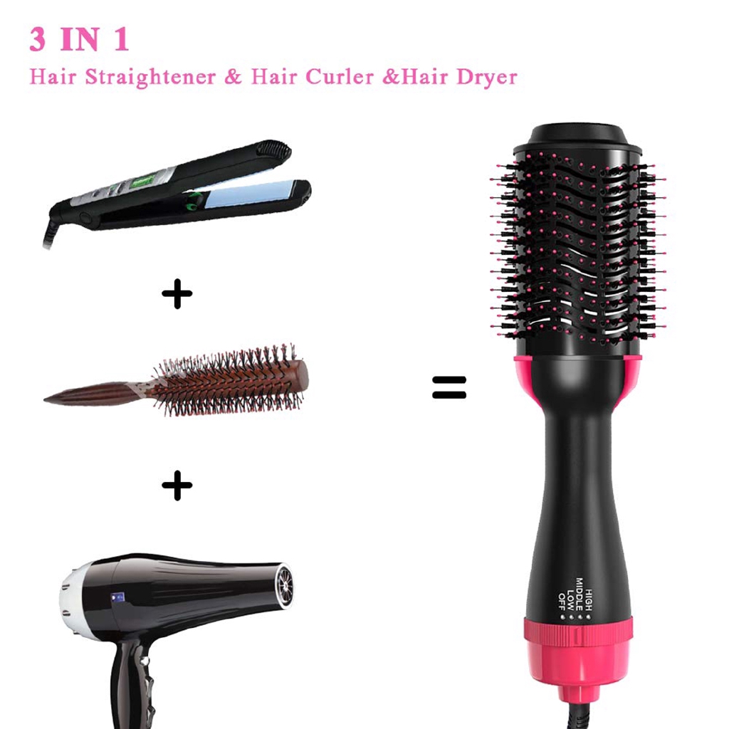 Multifunctional hot air comb negative ion hair dryer curly hair comb infrared straight hair salon tool One Step Hair Dryers Volumizer Blower 3-in-1 Hair Dryers Hot Brush Blow Drier Hairbrush Styling Tools Styler