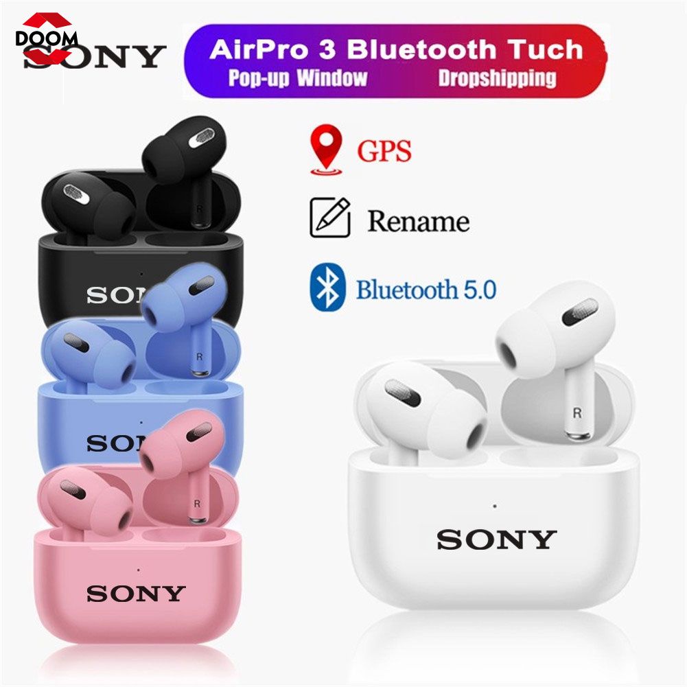 Sony Thực Bluetooth Không Dây Tws Phù Hợp Với Tất Cả Các Điện Thoại Thông Minh Kết Nối Pro3 Giảm Tiếng Ồn Bass Nặng Thể Thao Tai Nghe Nhạc 【Doom】