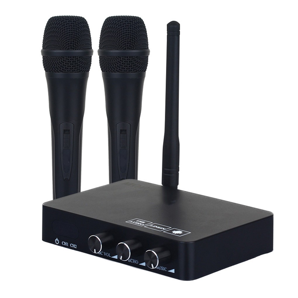 K2 Wireless Mini Family Home Karaoke Echo System Handheld Singing Machine Box Microph