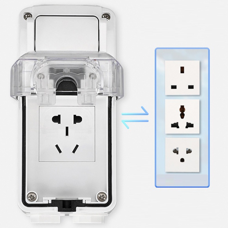 Ổ Cắm Điện Gắn Tường Chống Chịu Thời Tiết Kèm Vỏ Bọc Tiện Dụng