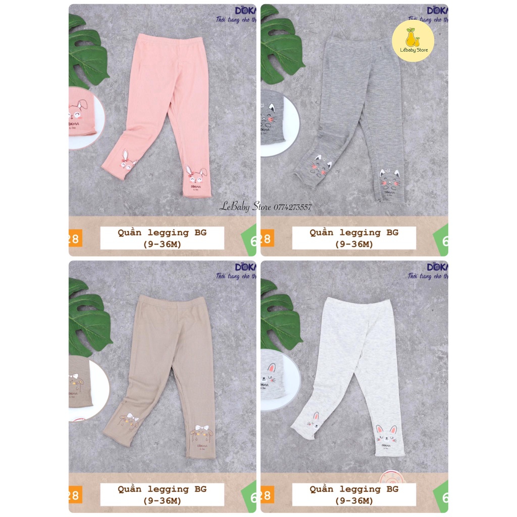 (6-36M) Quần legging tăm mỏng cho bé gái - DOKMA