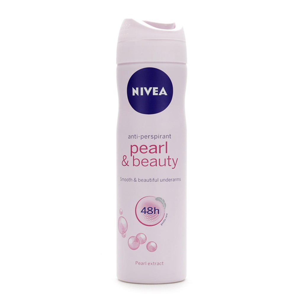 Xịt ngăn mùi nữ ngọc trai đẹp quyến rũ Nivea Pearl & Beauty 48h anti-perspirant spray 150ml/250ml (Đức)