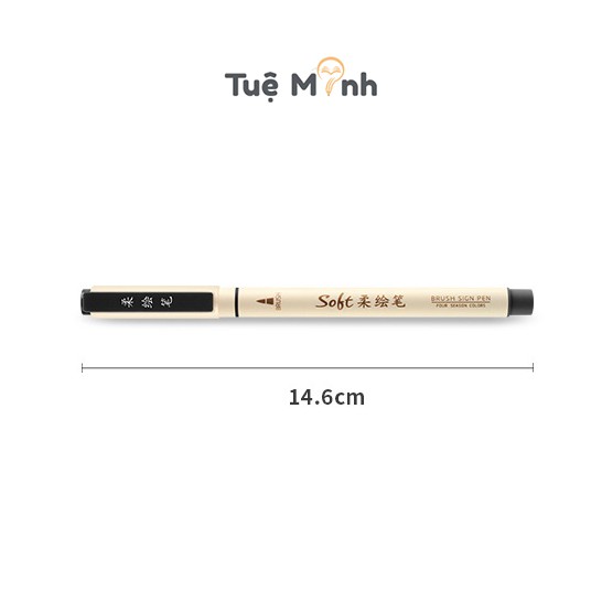 [Mã LIFEB04ALL giảm 10% tối đa 15K đơn 0Đ] Bút lông Soft tips viết brush lettering nét thanh nét đậm ngòi brush B24