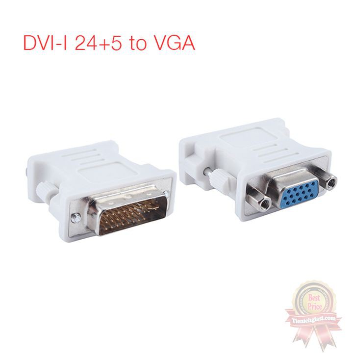 Đầu chuyển đổi DVI (24+5) cổng đực sang VGA cổng cái - Jack chuyển DVI sang VGA