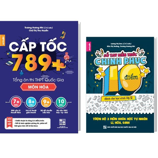 [Mã LIFEMALL991 giảm 10% đơn 99K] [Lớp 12]Combo sách cấp tốc môn Hóa và sổ tay Lí Hóa Sinh lớp 12 bứt phá 9,10đ