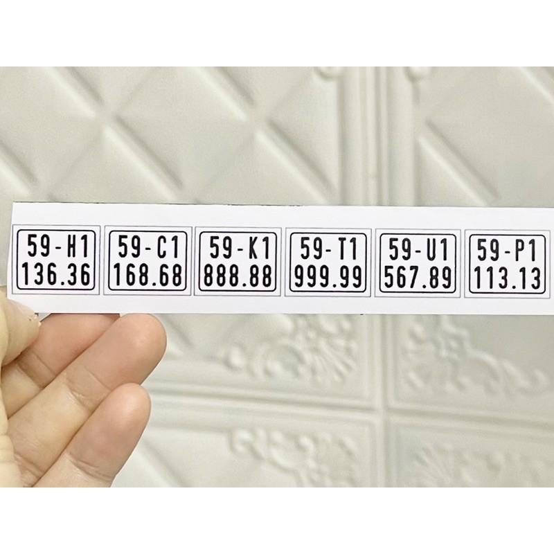 Decan bảng số xe mô hình 1/12