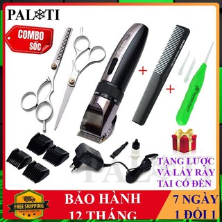 Tông đơ cắt tóc codol 531 tặng bộ kéo cắt tỉa, lược và lấy ráy tai có đèn-Tăng đơ cắt tóc gia đình