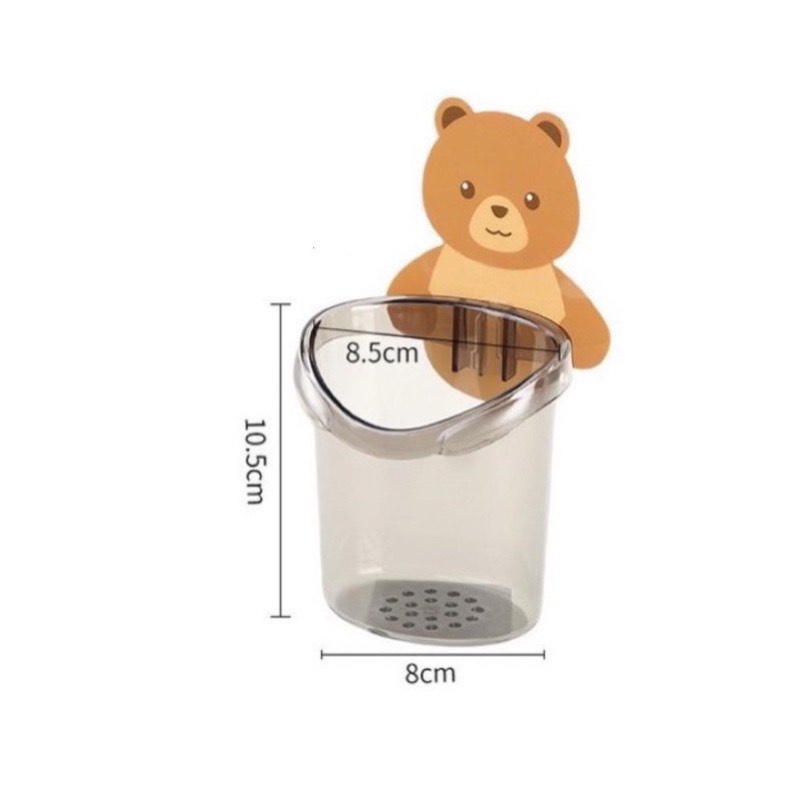 Cốc gấu dán tường,cốc đựng bàn chải đánh răng