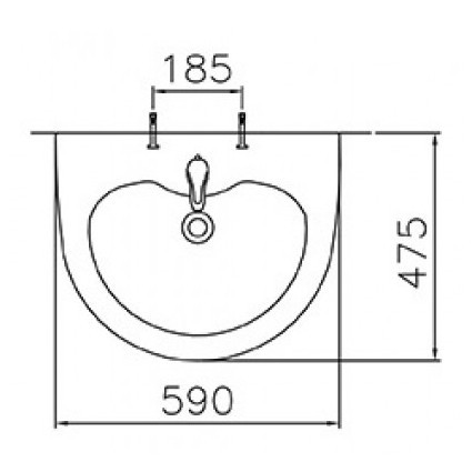 Chậu Rửa Lavabo Treo Tường CAESAR L2230 | BigBuy360 - bigbuy360.vn