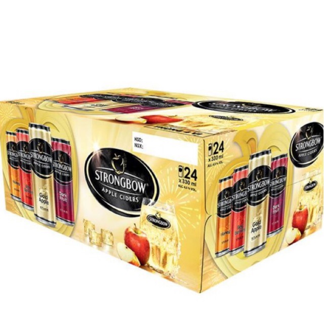 Nước táo lên men Strongbow lon 330ml hsd 2021