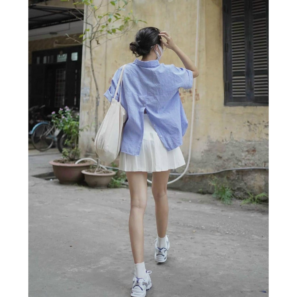 ÁO sơ mi KẺ cài cúc LƯNG 3 màu (Kèm ảnh thật,video) | BigBuy360 - bigbuy360.vn