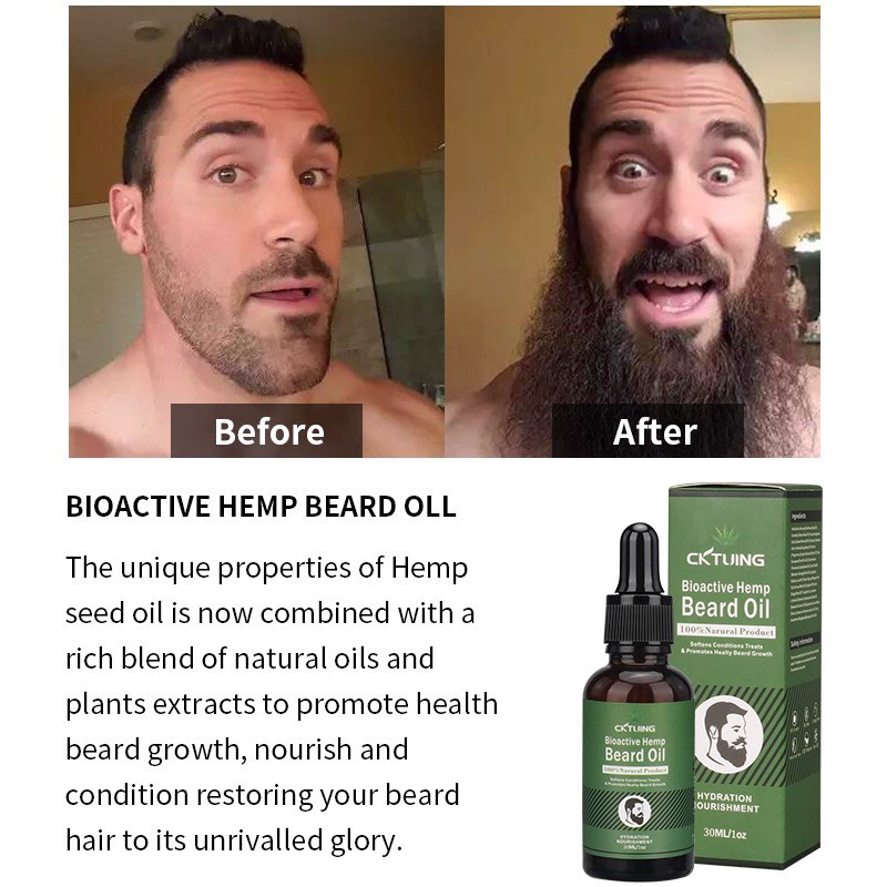 Tinh Dầu Kích Thích Mọc Râu Và Dưỡng Râu Cao Cấp Hemp Beard Oil