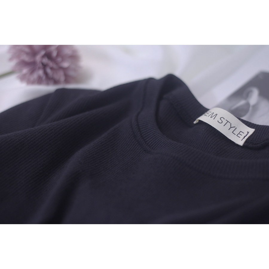 GEM STYLE - Áo len gân croptop dài tay cá tính, chất liệu dày dặn, ấm áp