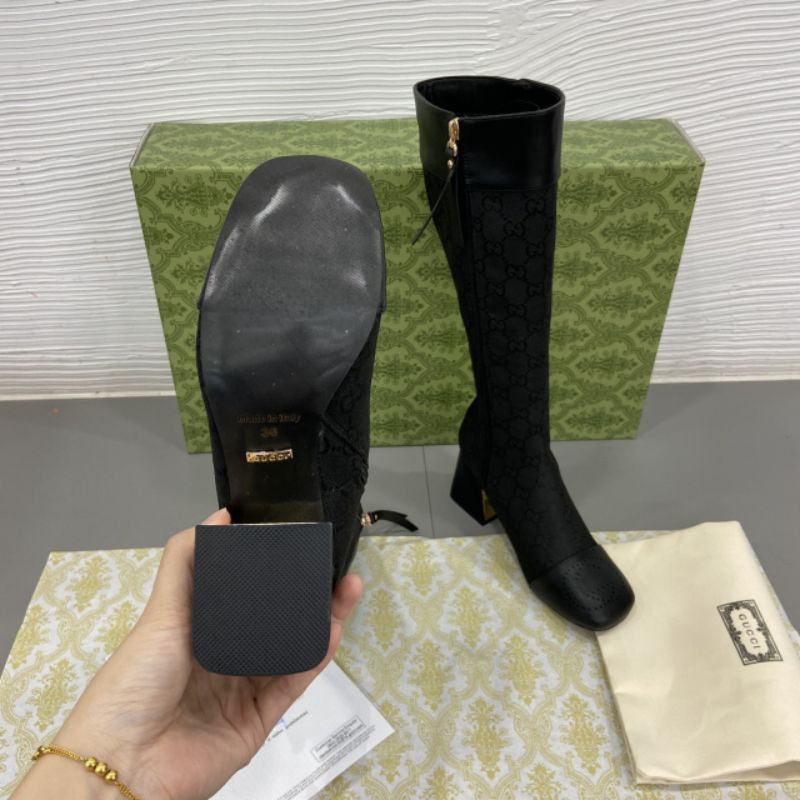 ldLo Boot Đùi Vá Mũi Gót 7p Gc Da Mềm Êm Fullbox Bill Túi Cao Cấp