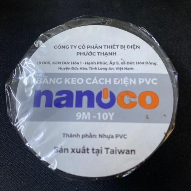 [CHÍNH HÃNG] 10 Cuộn Băng keo điện NANOCO 9M-10Y / 18M-20Y