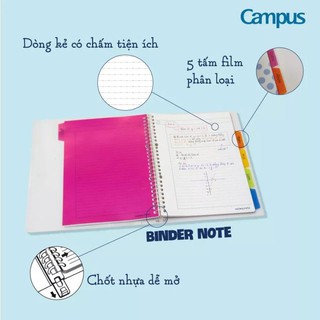 Vở ( sổ ) gáy còng Campus A5 ( Binder note )