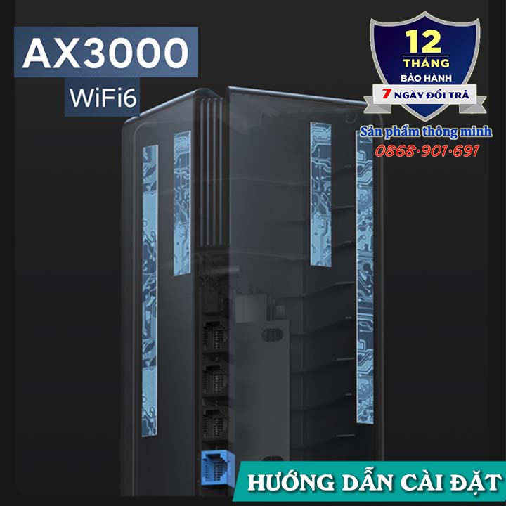 Bộ phát Wifi Router Xiaomi AX3000 băng tần kép - Wifi 6 3000Mbps - hỗ trợ Mesh - kết nối 128 thiết bị | BigBuy360 - bigbuy360.vn