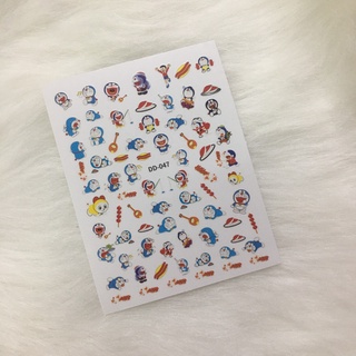 Sticker dán móng tay chủ đề đô rê mon