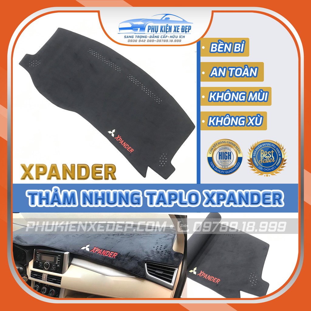 Thảm taplo ô tô lông cừu HÀNG LOẠI I xe MITSUBISHI XPANDER có 3 lớp chống trượt