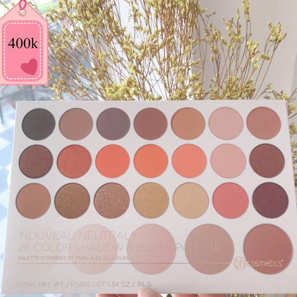 BẢNG PHẤN MẮT - MÁ HỒNG BH COSMETICS 26 Ô NOUVEAU NEUTRALS