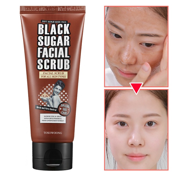 TOSOWOONG Black Sugar Facial Scrub 100ml
