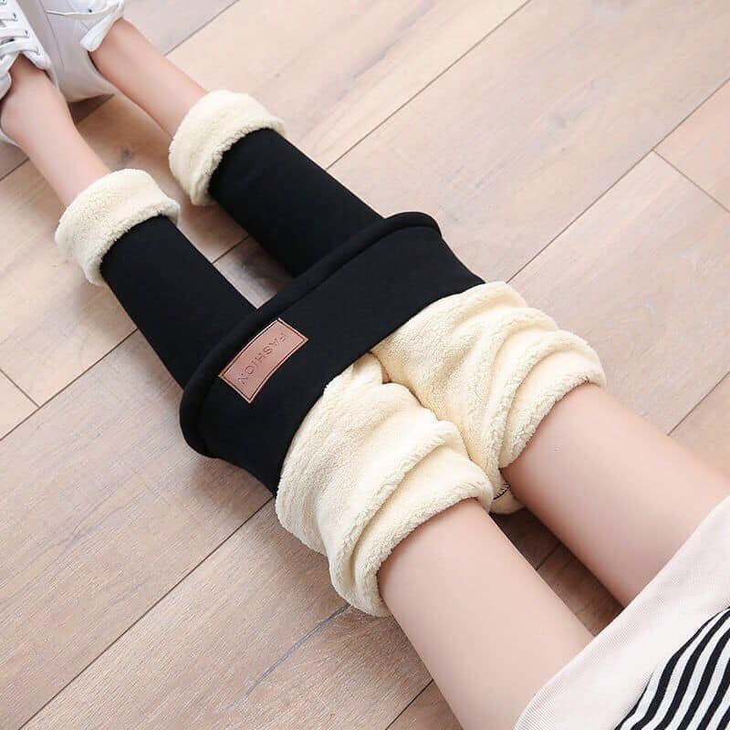 Quần nữ legging lót lông siêu dày co giãn mềm mai hàng Quảng Châu l1
