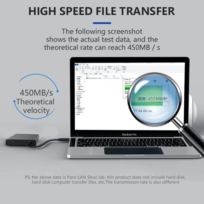 Hộp Ổ Cứng Ngoài 2.5 Inch Sata Sang Usb 3.0 Type C Bằng Nhôm Cho Notebook Desktop (Usb3.0) | BigBuy360 - bigbuy360.vn