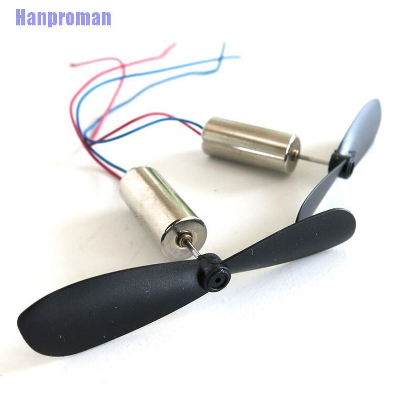 Hm> Details about  2 PCS 3.7V 48000RPM Electric  Coreless Motor + Propeller for RC Toy