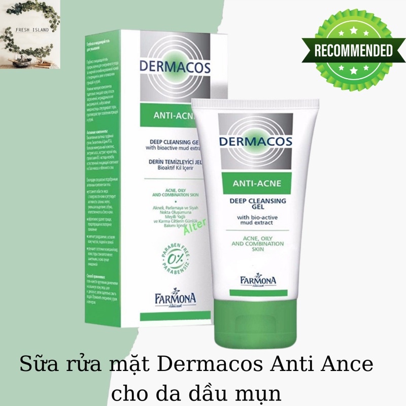 Sữa Rửa Mặt  Dermacos Anti Ance cho da dầu mụn [CHÍNH HÃNG]