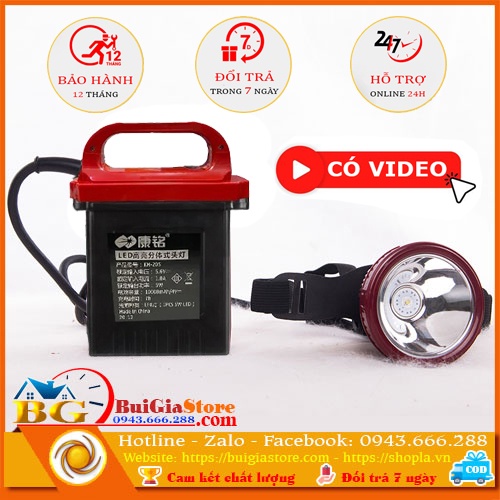 Đèn đội đầu ắc quy rời KM-205