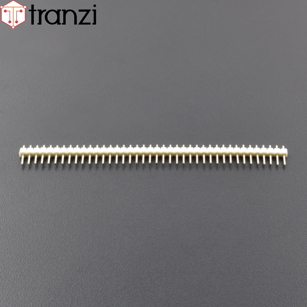 Giăm cắm 2.54mm đơn đực thẳng 40P 11.34mm trắng mạ Niken - túi  5 cái