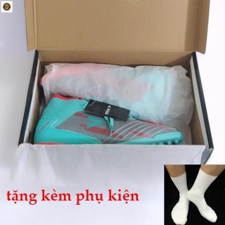 Giày đá bóng Mitre cao cổ màu xanh ngọc đỏ - đổi size thoải mái - giày đá bóng vizeno 11.11