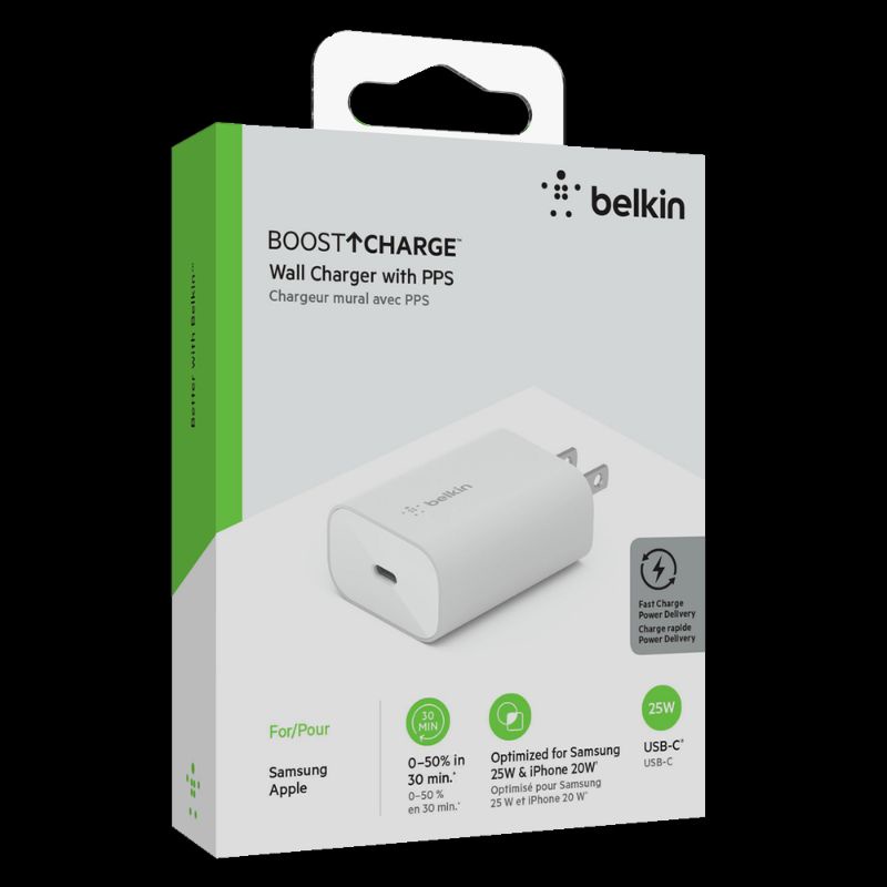 Củ sạc Belkin 25W PD 3.0 & PPS - WCA004dqWH WCA004krWH - hàng hãng phân phối