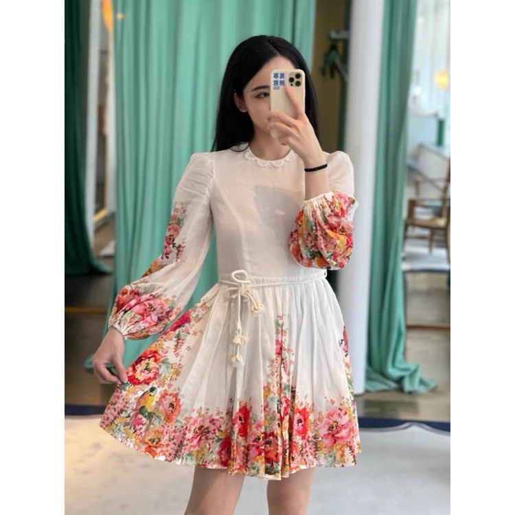 Váy nữ dáng xòe Zimmermann chất liệu cao cấp mang phong cách dịu dàng, tiểu thư