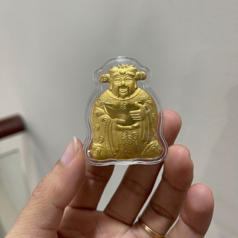 Ông Thần Tài Mạ Vàng Kèm Túi Gấm Phúc Lộc ý nghĩa, túi đỏ gửi mẫu ngẫu nhiên